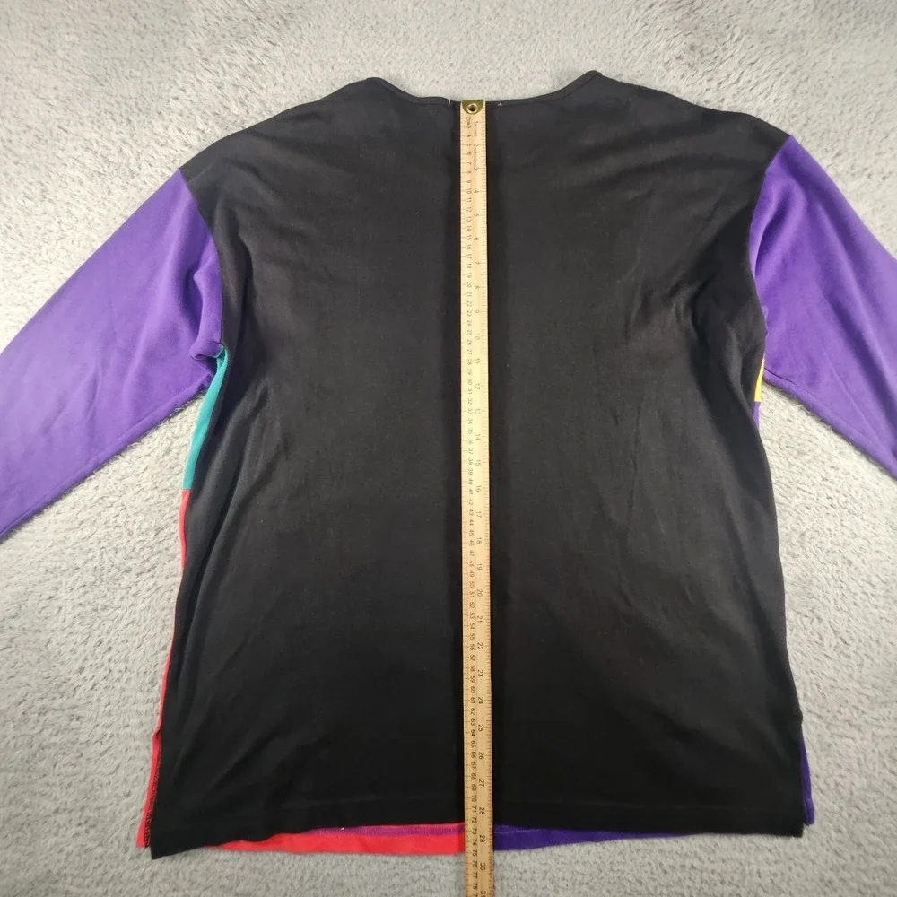 Vtg Colorblock Top Womens 14/16 Teacher Artsy Novelty Art Deco Abstract Ornate‎ - Picture 9 of 13